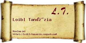 Loibl Tanázia névjegykártya